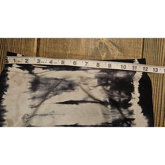 Womens Seamless Leggings Medium Large Gray Black Tie Dye Mid Rise Soft Pull On - Picture 8 of 10